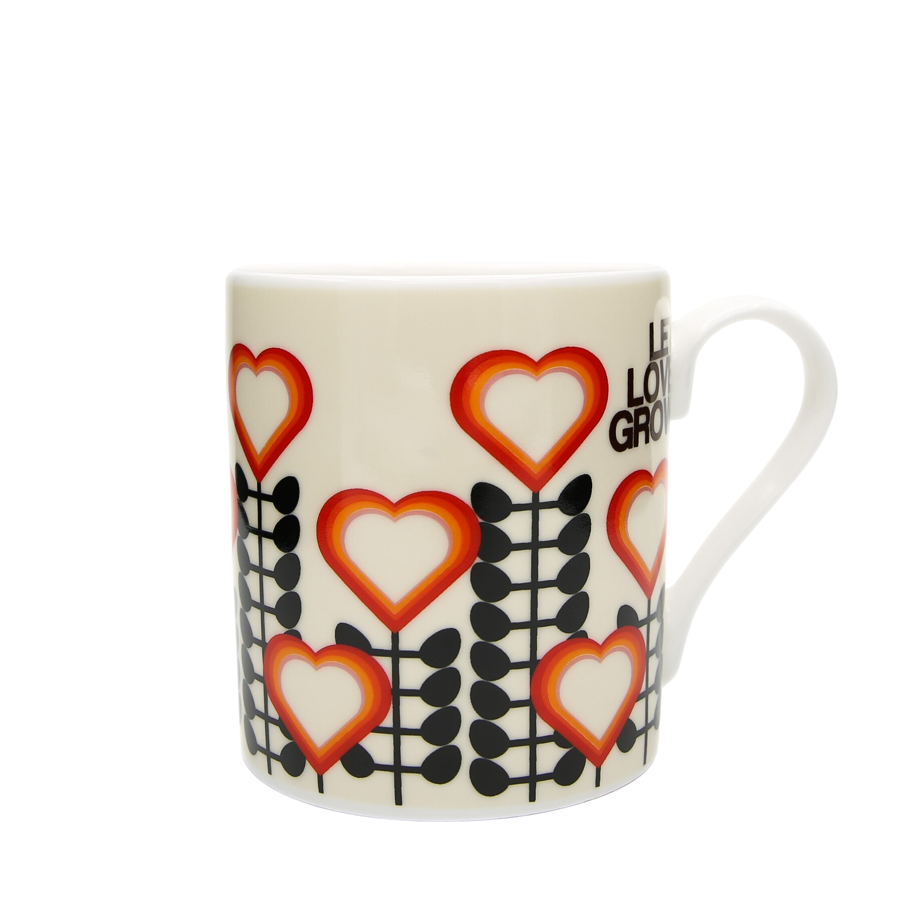 Keith Brymer Jones Collaborations - Frances Collett - Medium Ceramic Mug - 275ml - Let Love Grow - Cream