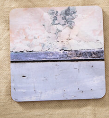 'Aspect Stripe' pink and blue coaster Square Coaster