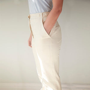 Natural Cinch Back Trousers